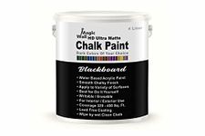 Chalk Paint Dark Colors | 4 Liter - Matt Finish | Water Base Acrylic Paint | Coverage : 320 to 400 Sq. Ft. | Apply on Surfaces Like Walls, Boards, Furniture & Home Decor Products. (Blackboard)