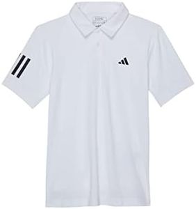 adidas Boys' Club Tennis 3-Stripes Polo Shirt, White (2023), Large