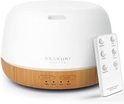 ASAKUKI Essential Oil Diffuser 300ml, Ultrasonic Humidifier with Remote Control, Aromatherapy Diffuser with USB-C Power Cord, 7 Colors LED Light, Timer and Auto-Off