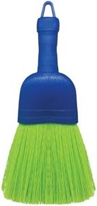 Lola Products Whisk Broom, Handheld Brush, Durable Poly Fiber & Nylon Bristle, Whisks Away Dirt & Debris, 9.5" L & 4" W Brush Head w/Hang Hole for Easy Storage, Great for Indoor & Outdoor Cleaning