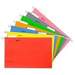 Premium A4 Hanging File Holders with Tabs & Inserts Suspension File Folders Suspended Filing Cabinet Folders Document Storage Organizer for School Business Office Supplies - Assorted Colors,7pcs