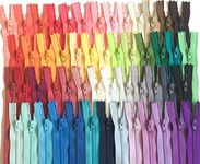 YKK 9 Inch Multicolor Pack YKK Zippers Number 3 Nylon Coil Set of 110 Pieces