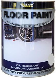Everbuild Floor Paint For Concrete, Stone And Brick – Heavy Duty – Industry Grade – Abrasion-Resistant – Grey – 5 Litre