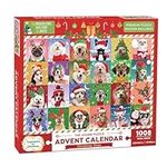 Advent Calendar 2023, 1008-Piece Christmas Puzzles, 24 Days of Advent 24 Pet Dogs and Cats Photo Creative Ji-gsaw Countdown Calendar, Nativity Stocking Stuffer, for Dog Lovers