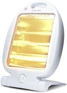 STATUS Quartz Heater 800 W Infrared Portable Heater with 2 Heat Settings, Safety Tip‑Over Protection, Built‑In Handle and Fold‑Away Stand, (QH‑800W1PKB)