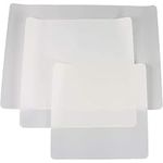 3 Pack PTFE Sheet/Teflon Sheets Multiple Sizes. Non Stick Transparent Reusable Sheets, Extra-Thick and Heat Resistant. Great as Applique Pressing Sheet, Heat Press Transfer, Ironing, Arts & Crafts