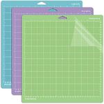 3pcs Replacement Cutting Mat for Cricut Maker/Explore Air 2/ Air/One 12x12 Inch Cutting Mat StandardGrip LightGrip StrongGrip Adhesive&Sticky Non-Slip Flexible Square Gridded Cut Mats Set Matts