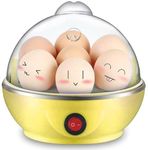 SOFLIN Stainless Steel Mini Electronic 7 Electric-Powered Egg Boiler (Yellow, 400 Watts), 0.4 Kilogram