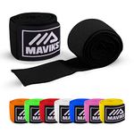 MAVIKS Boxing Hand Wraps 180 inch Bandages for Martial Arts Kickboxing Muay Thai MMA Training Sparring Inner Gloves for Men Women Mitts Protector with Thumb Loop (Black)