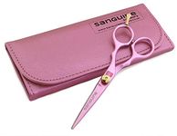 Professional Pink Hair Scissors, Hairdressing Scissors for All Hair Cutting, 5.5 inch (14 cm) - Pink Presentation Case