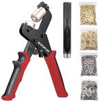 Spurtar Grommet Tool Kit 3/8'' Handheld Grommet Kit Magnetic Eyelet Tool with 10mm Hollow Punch and 500pcs Eyelets for Leather Fabric Belt Tarp Tent Bag Curtain Cardboard