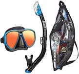 TUSA Sport Adult Powerview Mask and Dry Snorkel Combo