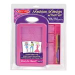 Melissa & Doug Fashion Design Art Activity Kit - 9 Double-Sided Rubbing Plates, 4 Pencils, Crayon | Fashion Plates, Travel Toys for Kids Ages 5+