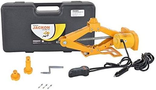 ROGER Electric Car Jack 12v, Remote Operated, 2 Ton Lifting Capacity, Powerful 80 W Motor Can Easily Lift Sedans and SUVs, Lightweight 3.90 kg, Wider Base for Safety