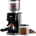 SHARDOR Anti-Static Burr Coffee Grinder for Espresso with Precision Timer, Touchscreen Adjustable Conical Electric Coffee Bean Grinder with 51 Precise Settings for Home Use, Brushed Stainless Steel