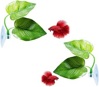 CousDUoBe 2 Pack Betta Fish Leaf Pad Improves Betta's Health by Simulating The Natural Habitat - Natural, Organic, Comfortable Rest Area for Fish Aquarium