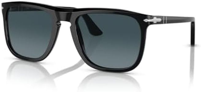 Persol PO3336S Smoke/Polar Aviator Polarized Sunglasses Bundle, Black