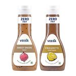 Veeba Sweet Onion Sauce, 350g and Vinaigrette Salad Sauce,320g - Pack of 2