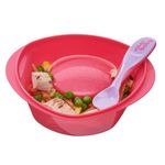 Vital Baby Nourish Power Suction Bowl with Lid and Weaning Spoon - Baby Led Weaning and Feeding Bowl - Strongest Suction – Non-Slip - BPA, Phthalates & Latex Free - Toddler Self-Feeding, Pink & Purple