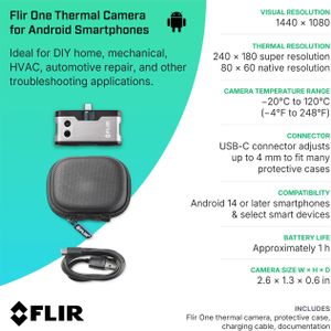 FLIR ONE USB-C Thermal Camera – Portable Infrared Imaging Device