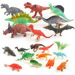 VIBGYOR PRODUCTS Set of 14 Dinosaur Toy for Kids Action Figure Animal Model Collection Learning & Educational Kids Gift Sickle Dragon Model Simulation 6 Large and 8 Small Size Mix-Animals