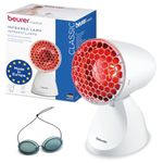 Beurer IL11 Infrared Heat Lamp | Warm, soothing infrared light | Helps ease muscle aches and joint stiffness | Speed recovery from the common cold | Improve complexion | With 5 angles of inclination