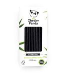 The Cheeky Panda Bamboo Paper Straws | 250 Black Coloured Paper Drinking Straws