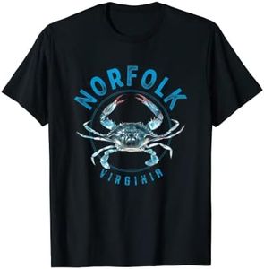 Norfolk Virginia Motif crabe bleu T-Shirt