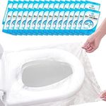 Disposable Toilet Seat Cover, Non-Woven Fabric Travel Toilet Seat Cover Avoid Direct Contact with Unhygienic Toilet Seats.(50Pc In One Packet)