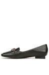 Franco Sarto Women's Tiari Slip on Square Toe Loafers, Black Leather, 10