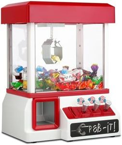 KIDBOT Kids Claw Machine Arcade Claw Toy Candy Grabber Prize Machine w/Music Carnival Style Mini Vending Machine - Perfect Christmas & Birthday Big Gifts for Kids