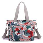 FURN ASPIRE Premium Nylon Waterproof Handbags for Womens Shoulder Bags Crossbody Bag With Two-Tone Floral Design Ladies Messenger Bag For Daily Use, Work, or Travel. (Grey)