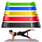 Exercise Bands, Resistance Bands with 5 Different Resistance Levels, Elastic Bands for Exercise, Workout Bands for Home, Gym, Yoga, Training