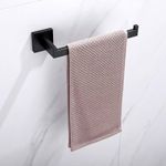 LUXIUR Towel Hanger for Bathroom and Kitchen Accessories Item Holder, 304 Grade Stainless Steel Towel Ring, Napkin Holder for Wash Basin, Matte Black