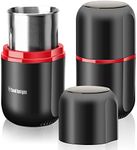 COOL KNIGHT Herb Grinder [large capacity/fast/Electric ]-Spice Herb Coffee Grinder with Pollen Catcher/- 7.5" (Black)