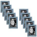 Art Street Individual Photo frames Set of 10, Picture Frame For Home Decoration, Living Room, Office Decoration (Blue, Size: 5x7 Inch)