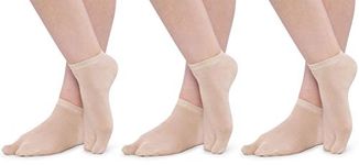 N2S NEXT2SKIN Women's Low Ankle Length Cotton Thumb Socks (Pack of 3) (Skin:Skin:Skin)