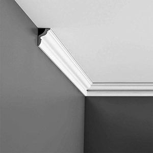 Orac Decor CX148 High Impact Polystyrene Crown Moulding, Primed White. Face: 2", Length: 78" (8 Pack)