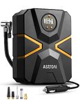 AstroAI Tire Inflator Air Compressor 12V DC, Digital Car Tire Pump 150 PSI, Preset Tire Pressure & Auto Shutoff, Electric Air Pump for Car Tyres, Bicycles, Other Inflatables, Yellow