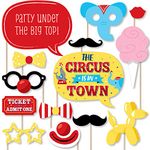 Big Dot of Happiness Carnival - Step Right Up Circus - Carnival Themed Party Photo Booth Props Kit - 20 Count