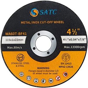 S SATC 4 1/2 cut off wheel 50 PCS cut off wheels 4.5"x.040"x7/8" Cutting Disc Ultra Thin Metal & Stainless Steel