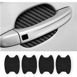 Kelenate® (Pack of 4) Car Door Handle Protective Films Auto Door Handle Cup Scratch Protection Films Car Accessories Exterior Protection, Anti Collision Scratches Protector (Carbon Black)