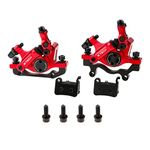 Mgoodoo Hydraulic Disc Brake Calipers Set, Line Pulling HB-100 Line Pulling Bike Disc Brake Caliper Set Front and Rear for MTB Bike, E-bike, Folding Bike