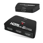 4K@60HZ HDMI Switch Splitter, HDMI Switch 3 in 1 out Aluminum HDMI Switcher Support 3D, 1080P, HDCP2.2, HDR, Dobly, 3 Ports Switch for PS5, HDTV, Xbox, Roku, Fire Stick, DVD