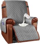 Granbest Water-Repellent Recliner Protector Reversible Recliner Slipcovers Non-Slip Armchair Furnirture Protector for Kids, Pets, Dogs, Cats (Recliner, Light Grey)