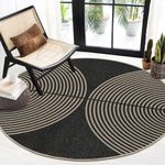 Lahome Modern Rainbow Round Rug, 6f