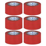 VCR Red Floor Marking Tape - 18 Meters in Length 48mm / 02" Width - 12 Rolls Per Pack - Waterproof Social Distancing lane Marking Tape for Safety, Hazard and Caution Warnings