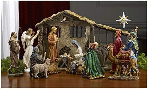 Three Kings Gifts Deluxe Edition, Nativity Scene Set & Figures, 16-Pieces, 7 inch Scale Collection