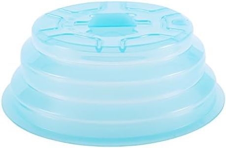 Kichwit Collapsible Silicone Microwave Plate Cover Splatter Guard, Dishwasher Safe & BPA Free, 11”, Blue