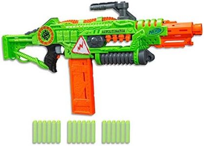 NERF - Zombie Strike - Revoltinator Blaster inc 18 Official Darts - Motorised Lights & Sounds - Outdoor Games and Toys for Kids - Boys and Girls - Ages 8+